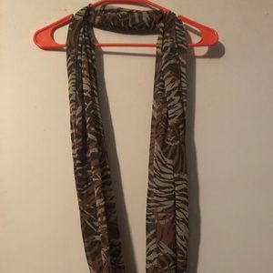 Tiger print infinity scarf
